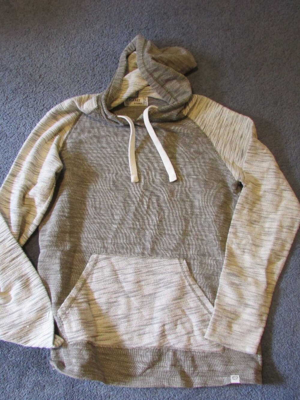 NWOT Free Planet XL Two Toned Brown Pullover Sweatshirt Hoodie Handwarmer Pkt